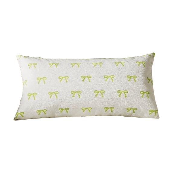 JoyMoreHome Bow Pattern Rectangle Pillow Cover, 11.8x19.7 Inch Soft Durable Removable Pillowcase, for Livingroom, Bedroom, Bed