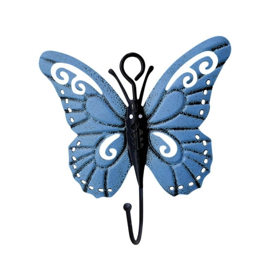 JoyMoreHome Butterfly Coat Hooks, Towel Wall Hooks Hanging, Room Wall Decoration Creative Sticky Hooks, Cute Iron Hook for Hanging Hats, Coats, Scarves, Bags, Keys