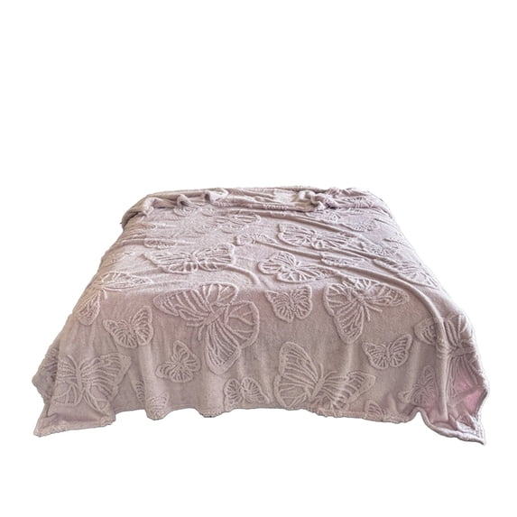JoyMoreHome Butterfly Pattern Throw Blanket, Soft Warm Flannel Blanket, 27.6x39.4 Inch Plush Cozy Blanket for Livingroom, Couch, Bedroom, Bed, Sofa