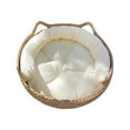 thumbnail image 1 of JoyMoreHome Cat Bed, Straw Woven Cat Baskets Bed, Round Wicker Cat Basket Nest, Non-Slip Cozy Pet Bed for Cats Dog, 1 of 7