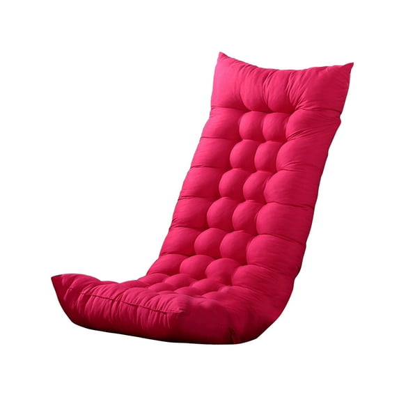 JoyMoreHome Chair Cushions 49.21x18.90 Inch, Sundlight Patio Cushions Chaise, Outdoor Mattress Recliner Quilted Thick Padded Seat Cushion Reclining Chair Rocking with Ties