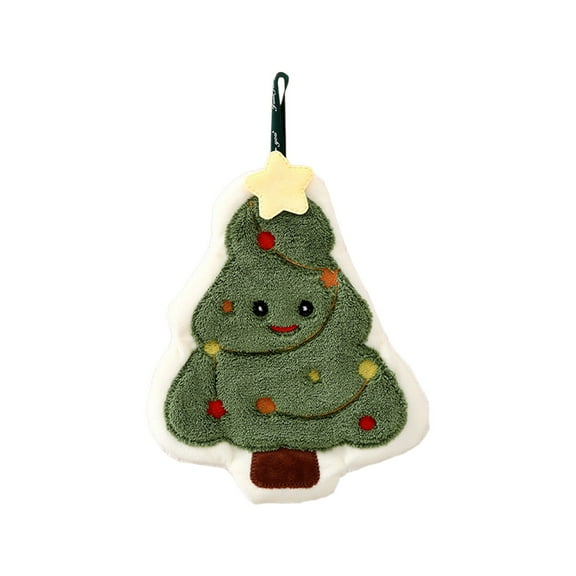 JoyMoreHome Chrismas Decorative Towel, Quick Drying Soft Plush Cozy Hanging Hand Towels for Bathroom Kitchen