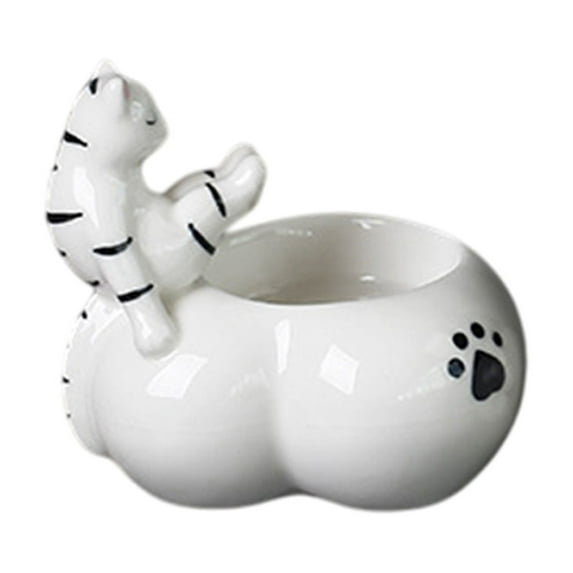 JoyMoreHome Christmas Candle Holder, Cute Ceramic Cat Candle Holder for Table Display, Decorative Candle Holder, Candle Holder Gift for Cat Lovers, Holiday Party