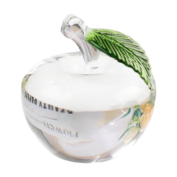 JoyMoreHome Christmas Crystal Apple Decoraiton, Glass Apple Collectible Figurines, for Christmas Holiday Party, Home Tabletop Decoration, Gift for Friends and Families