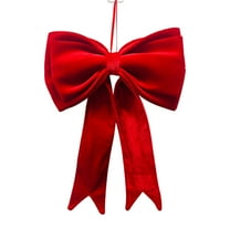 JoyMoreHome Christmas Large Satin Bows, Giant Christmas Tree Bow Hanging Decorations, Home Xmas Tree Toppers Bow Party Decor