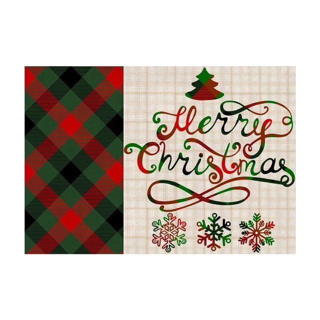 JoyMoreHome Christmas Placemats, Holiday Dining Table Place Mats Assorted Design Patterns Gift Box Non-Slip Placemat, Home Christma Dinning Supplies