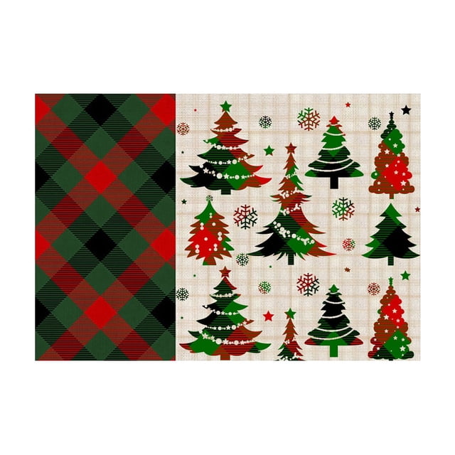 JoyMoreHome Christmas Placemats, Holiday Dining Table Place Mats Assorted Design Patterns Gift Box Non-Slip Placemat, Home Christma Dinning Supplies