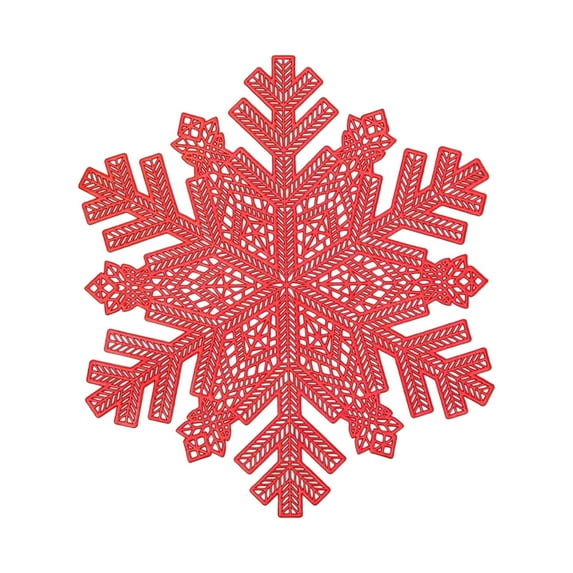 JoyMoreHome Christmas Snowflake Shape Placemats, Heat Insulation Snowflake Placemats, Coasters Placemat for Dining Table Christmas Decoration