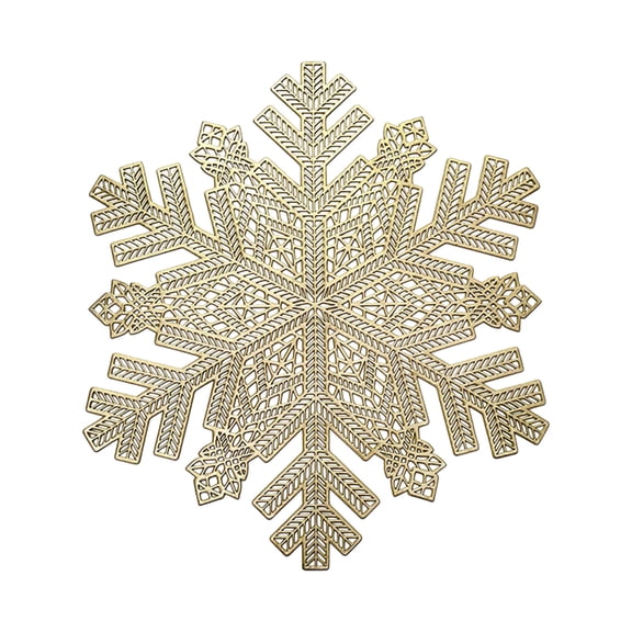 JoyMoreHome Christmas Snowflake Shape Placemats, Heat Insulation Snowflake Placemats, Coasters Placemat for Dining Table Christmas Decoration