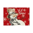 thumbnail image 1 of JoyMoreHome Christmas Snowman Let It Snow Winter Placemats, 12x18 Inch Christmas Table Mats for Holiday Party Kitchen Dining Table Centerpiece Decoration, 1 of 6