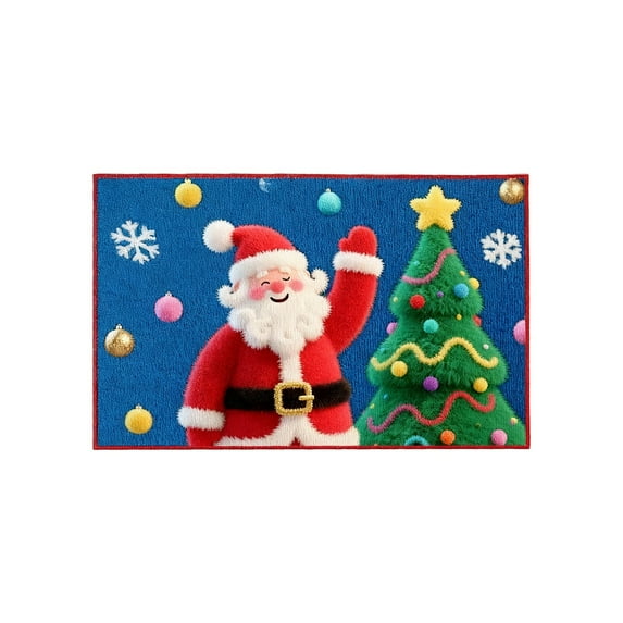 JoyMoreHome Christmas Theme Doormat for Home Indoor Outdoor Entrance, Winter Xmas Welcome Mats for Front Door Entryway, Kitchen, Bathroom