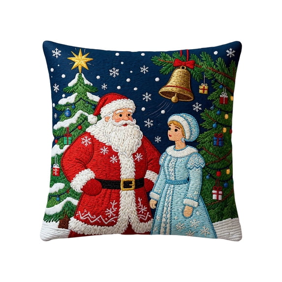 JoyMoreHome Christmas Theme Printed Decorative Throw Pillowcase, 18x18 Inch Cushion Case, for Sofa, Bedroom, Livingroom
