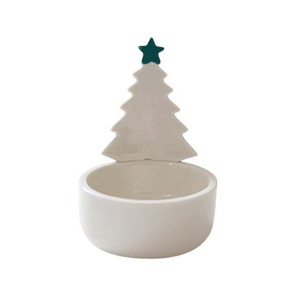 JoyMoreHome Christmas Tree Candle Holder, Ceramic Christmas Tree Candlestick, for Christmas Party, Tabletop Centerpiece, Livingroom, Bedroom
