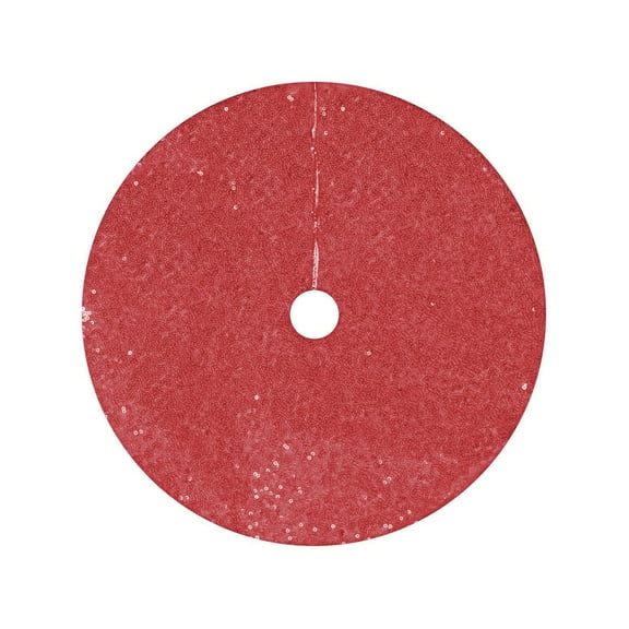 JoyMoreHome Christmas Tree Skirt 23.62 Inch Vintage Sequin Velvet Tree Skirts Cover, for Chirstmas Party Decor, for Home Indoor Outdoor Decorations