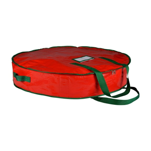JoyMoreHome Christmas Wreath Storage Bag, 36" Xmas Wreath Storage Container, Heavy Duty Artificial Wreath Storage Bag with Handles