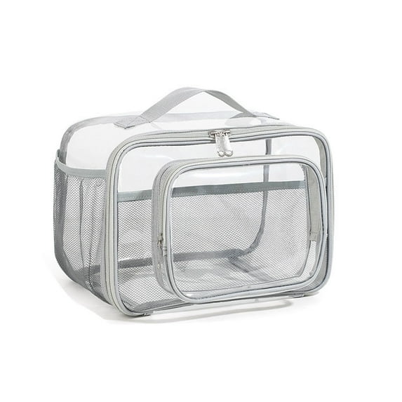 JoyMoreHome Clear Lunch Box, Transparent Lunch Bag Perfect for Teen and Adult with Adjustable Handle and Zipper Closure School Backpack