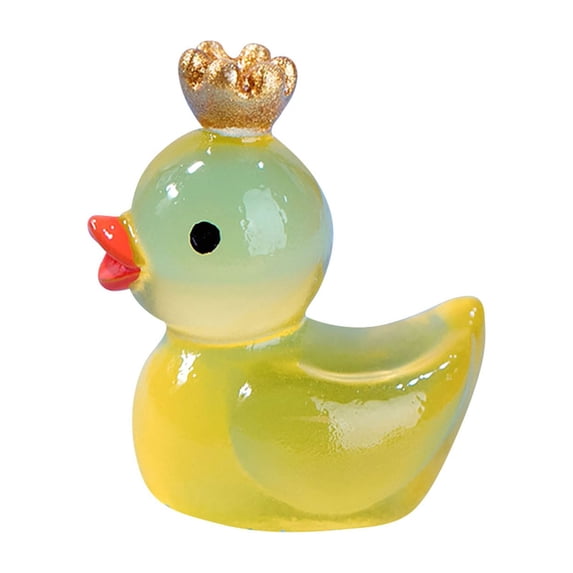 JoyMoreHome 10Pcs Tiny Ducks Little Glow in The Dark Resin Duck Mini Resin Ducks for Moss Fish Tank Decoration Accessories Small Ornaments, Dollhouse Miniatures, Crafts Ornaments