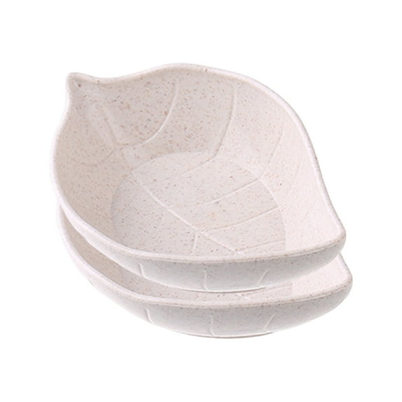 JoyMoreHome 2 Pcs Leaf Shape Plates Snack Plate Serving Tray for Ketchup Vinegar Spice Sushi Wasabi