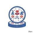 thumbnail image 1 of JoyMoreHome 20Pcs Independence Day Paper Plates - 4th of July Round Disposable Plates,7 Inch American Flag Patriotic Decorative Tableware for Party Supplies, 1 of 6