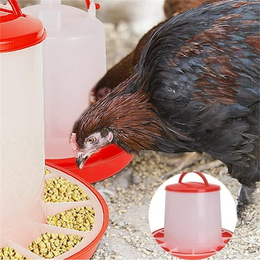 JoyMoreHome 3 KG Capacity Plastic Poultry Feeder ,Durable Feeding Container ,Hanging Chicken Feeder No Waste