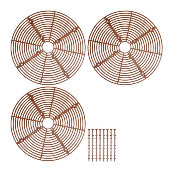 JoyMoreHome 3 Pcs Plant Pot Grid,Soil Protector Covers Cuttable Flower Pot Grid,Cat Digging Stopper Safety Plant Pot Cover with Stakes for Indoor Outdoor