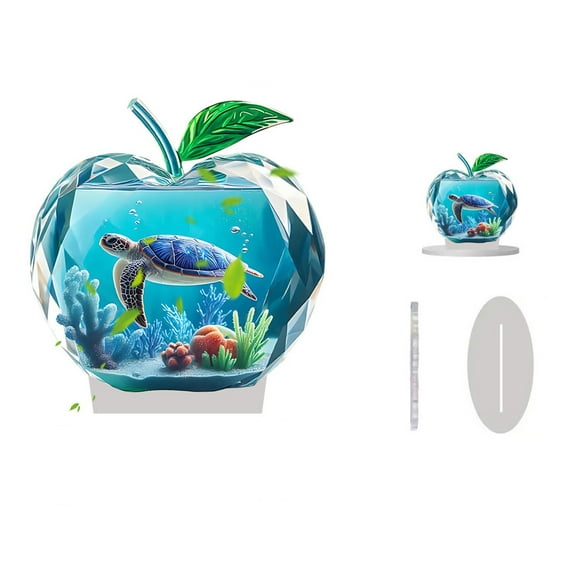 JoyMoreHome 3D Crystals Decor Gifts for Women, Turtle Figurines Stuff Gifts for Turtle Lovers sea Turtle Statue Birthday for Best Friend