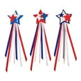 thumbnail image 1 of JoyMoreHome 3Pcs 4th of July Glitter Puffy Star Picks Foam Sparkly Sticks for Americana Independence Day Party Crafts Supplies Decorations, Memorial Day Patriotic Decor, 1 of 9