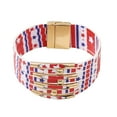 thumbnail image 1 of JoyMoreHome 4th of July Bracelets Red White Blue US Flag Patriotic Independence Day Bracelets American Flag Star Heart Bracelet Memorial Stretch Beaded Bracelet for Americanism Patriotic, 1 of 6