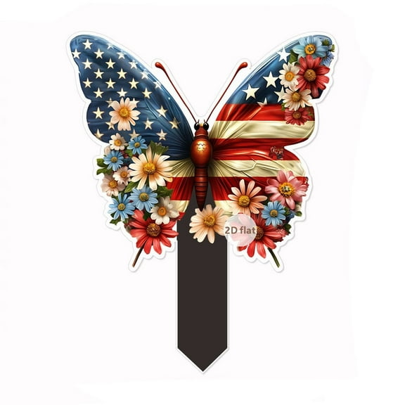 JoyMoreHome 4th of July Yard Sign Patriotic Decorations Outdoor Memorial Day with Stakes Weatherproof Independence Day Yard Sign Home Yard Decor for Garden Lawn