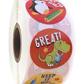 JoyMoreHome 500 PCS Reward Stickers for Teachers Cartoon Animals Stickers Fun Stickers Reward Stickers for Teacher Encourage Student Round Reward Sticker