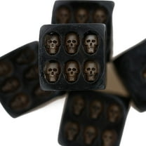 JoyMoreHome 5Pcs Small 0.75" Cube Black Game Dice Skull Set of Death Gaming Dice