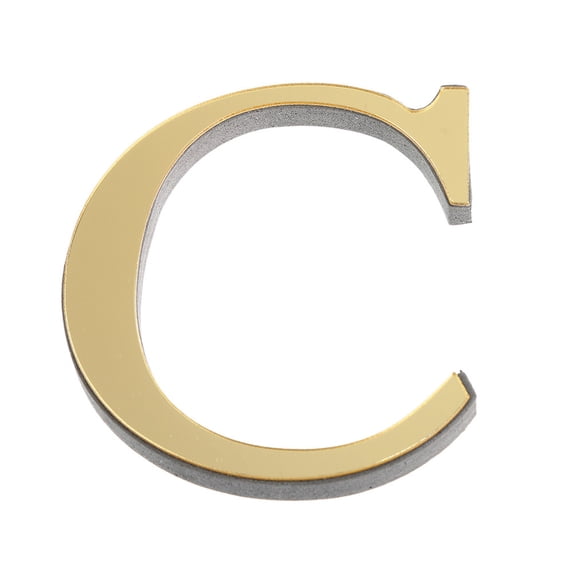 JoyMoreHome Acrylic Alphabet Mirror Wall Stickers 26 Letters Self-Adhesive Home Decor Letter Sign Art Sticker Decal for DIY Home Decoration Light Gold