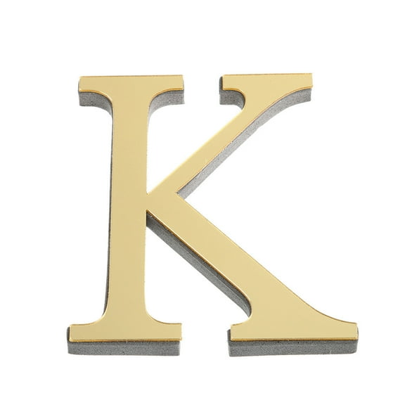 JoyMoreHome Acrylic Alphabet Mirror Wall Stickers 26 Letters Self-Adhesive Home Decor Letter Sign Art Sticker Decal for DIY Home Decoration Light Gold
