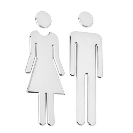 JoyMoreHome Acrylic Men's and Women's Bathroom Sign, Bathroom Door Signs, Restroom Signs for Business,Bathroom Signage