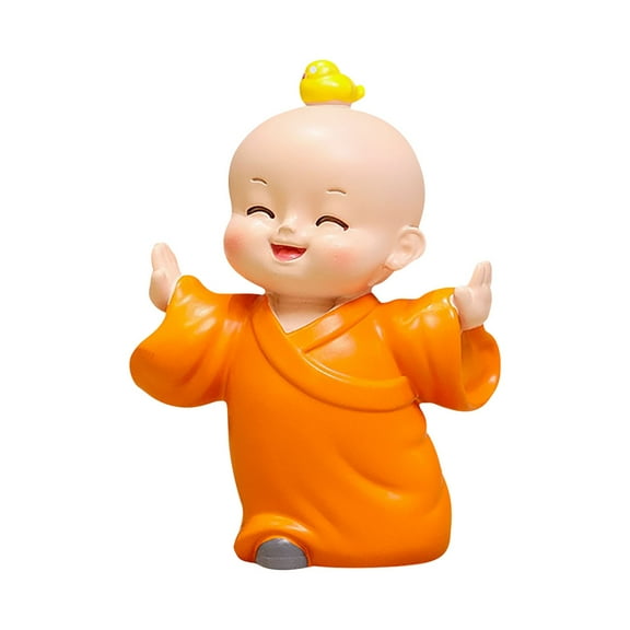 JoyMoreHome Buddha Statues Little Monk Figurines for DIY Zen Garden Car Dashboard Office Tabletop Shelf Home Decoration