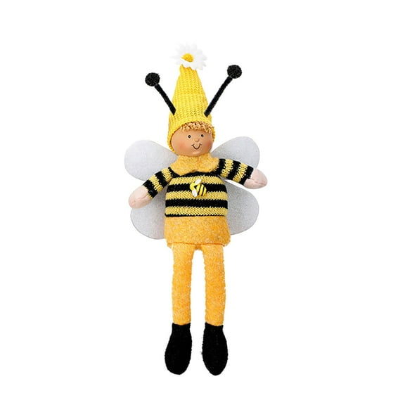 JoyMoreHome Bumble Bee Plush Elf Decorations Yellow Handmade Honey Bee for Spring Summer Home Table Ornament