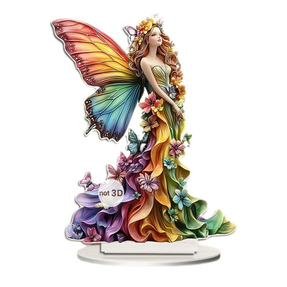 JoyMoreHome Butterfly Fairy Ornament, Colored Acrylic Ornaments,Decor Indoor Home Holiday Party Gifts Butterfly Fairy
