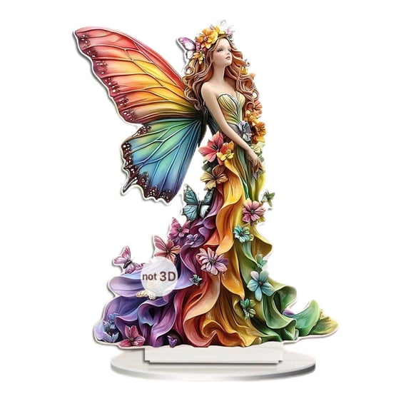 JoyMoreHome Butterfly Fairy Ornament, Colored Acrylic Ornaments,Decor Indoor Home Holiday Party Gifts Butterfly Fairy
