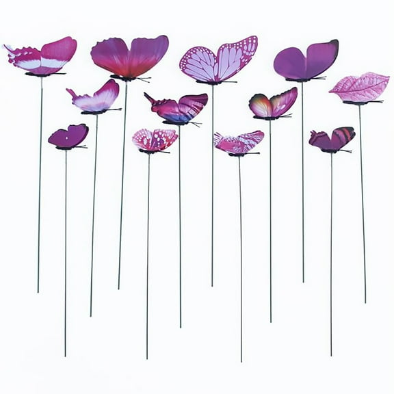 JoyMoreHome Butterfly Plant Stakes - Metal Sticks for Flower Arrangements, Garden Decorations, Outdoor Yard Decor, Tree Toppers, Floral Pots, DIY 3D Ornaments for Home
