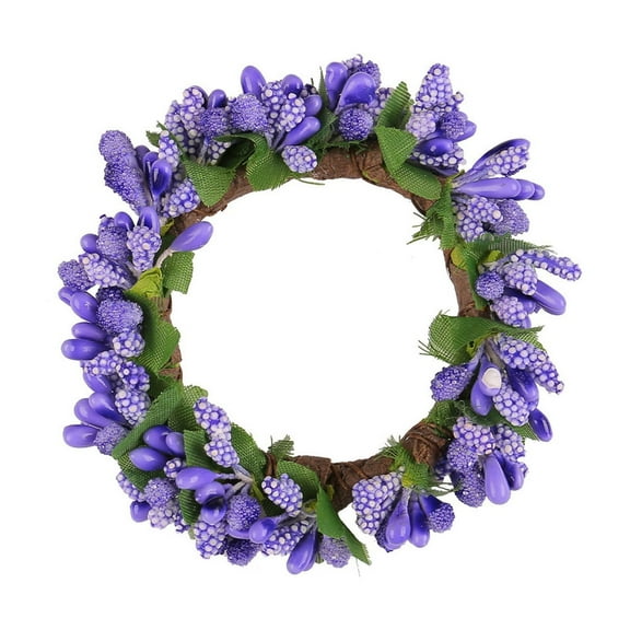 JoyMoreHome Candle Rings- 3.94 Inches Candle Wreaths Candle Garland with Artificial Red Berries-Wreath Candle Holder for Wedding Table Dinner Party Decoration