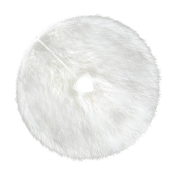 JoyMoreHome Christmas Tree Skirt Solid Color Christmas Tree Decorations,36 Inch White Tree Skirt Rustic Country Xmas Tree Holiday Party Decor Indoor Outdoor Holiday Ornaments