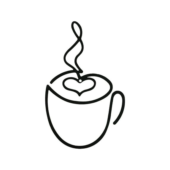 JoyMoreHome Coffee Cup Metal Wall Art Wire Coffee Bar Hanging Decor Cafe Themed Vintage Metal Sign for Kitchen Restaurant Shop Home Office Accessories