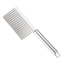 JoyMoreHome Crinkle Cutter Knife Stainless Steel Cutting Tool for Potato Carrot Chip Vegetable French Fry, Wavy Chopper Wave Slicer Steel Blade