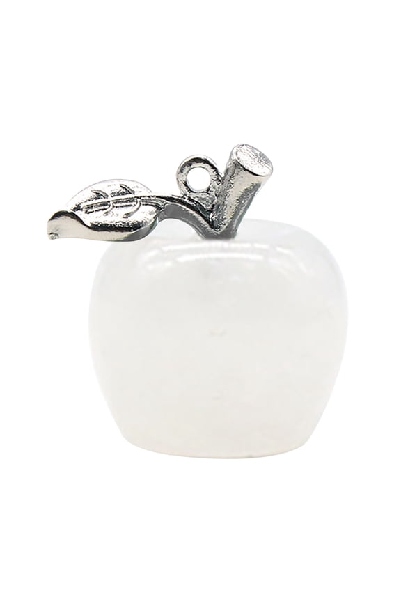 Cute Apple-Shaped Necklace Semi Precious Stone Fruit Apple Pendant Necklace for Her