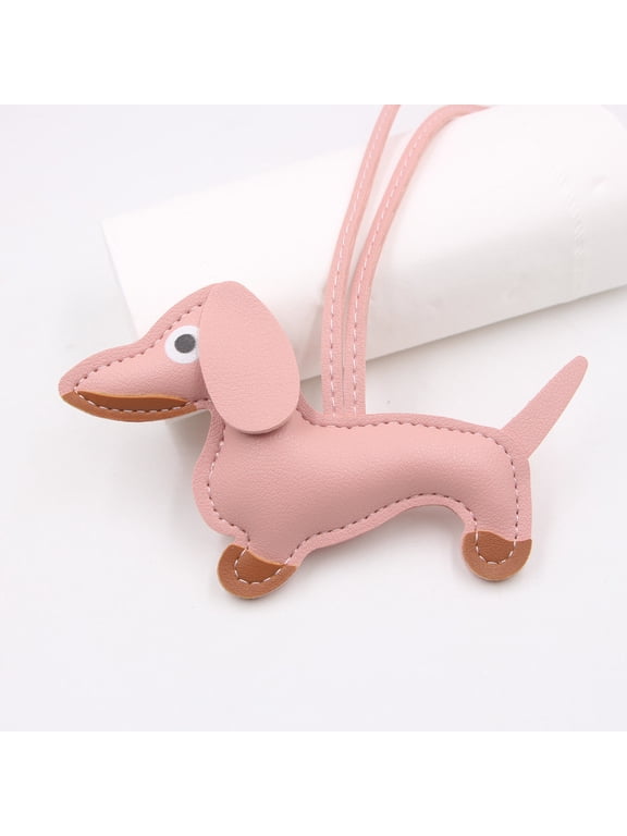 Cute Leather Puppy Keychain Keyring for Women,Purse Bag Charms for Handbags Backpack