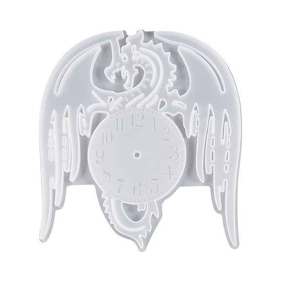 JoyMoreHome Dragon Large Clock Silicone Molds,DIY 3D Arabic Numers Personalization Clock Casting Epoxy Resin Mold Kit for Home Decor,Living Room Wall Hanging Ornaments Decoration
