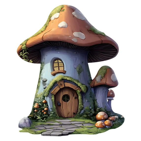 JoyMoreHome Fairy Door and Windows for Trees - Mushroom Garden House Set Outdoor Decor, Miniature Garden Statues and Yard Art Accessories for Room