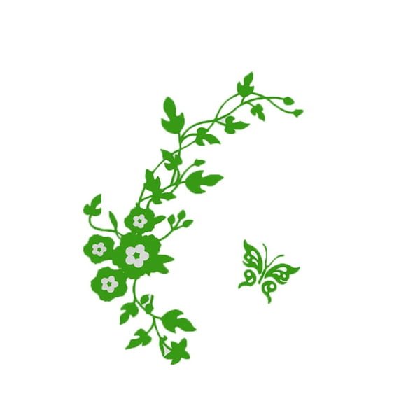 JoyMoreHome Flowers Butterfly Bathroom Toilet Seat Lid Cover Decals Stickers PVC Sticker Removable Self-Adhesive Restroom Decor Art Decoration Toilet Lid Decals