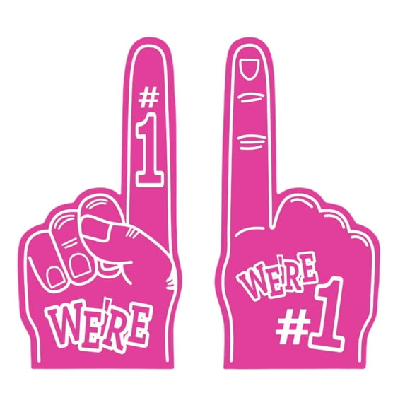 JoyMoreHome Foam Finger We're Number 1 Universal Foam Hand Bulk for School Items Sports Events Football Games Cheerleading Equipment