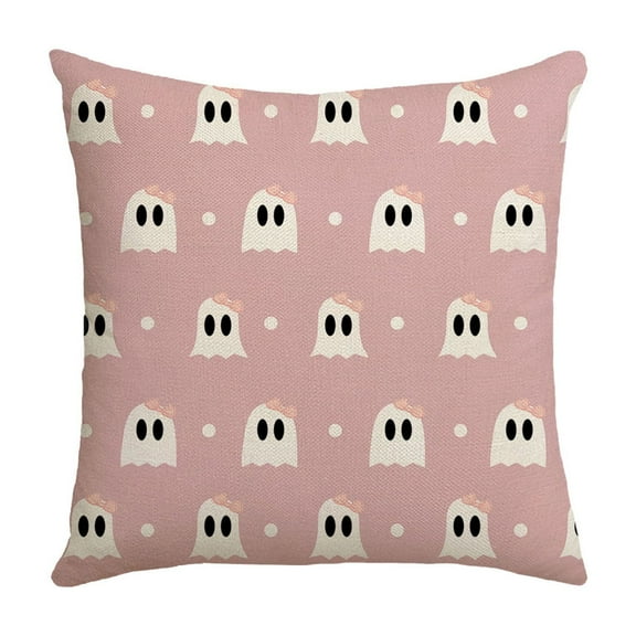 JoyMoreHome Halloween Ghost Pillow Covers 18X18 Inch,Cute Ghost Halloween Decoration Holiday Dcorative Pillow Case for Couch Bed Home Decor